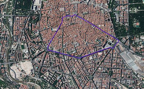 Mapa del barrio de Lavapiés con sus calles principales