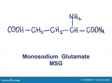 Estructura química del glutamato monosódico