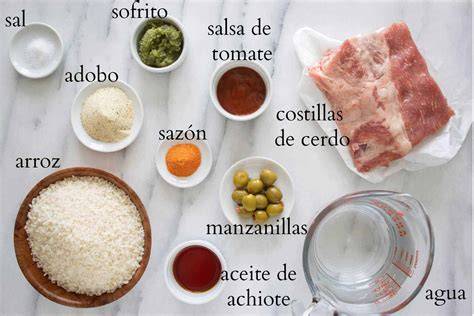 Ingredientes para arroz con costillas