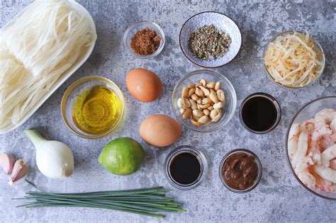 Ingredientes básicos para Pad Thai