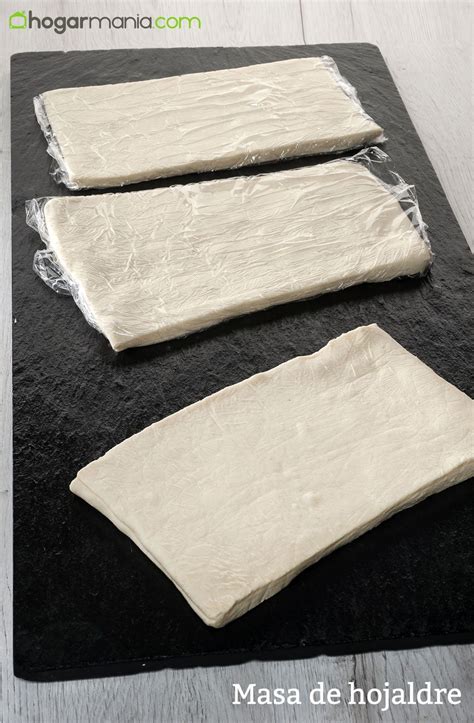 Masa de hojaldre rectangular