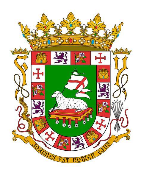 Escudo de Armas de Puerto Rico con el cordero en el centro