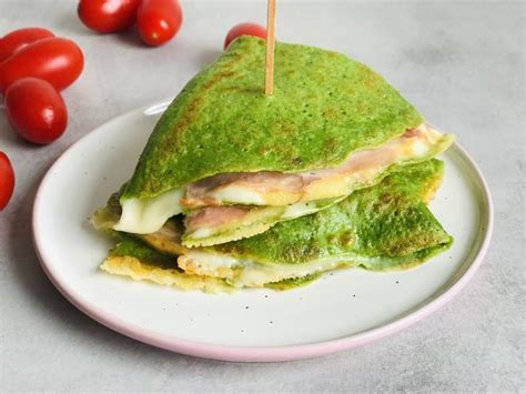 Crêpes verdes con espinacas