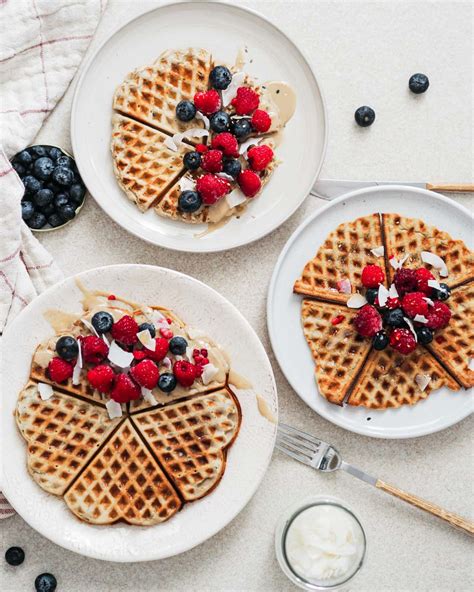 Gofres saludables con frutas