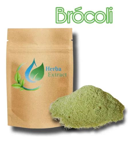 Polvo de brócoli en un recipiente