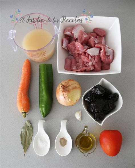 Ingredientes principales para estofado de pavo