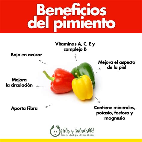 Infografía con propiedades nutricionales del pimiento rojo