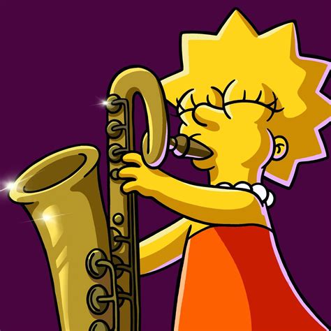 Lisa Simpson tocando el saxofón