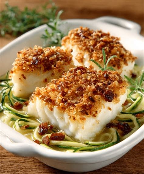 Bacalao con costra de mayonesa y almendras
