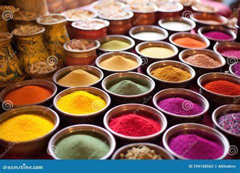 Variedad de especias indias individuales