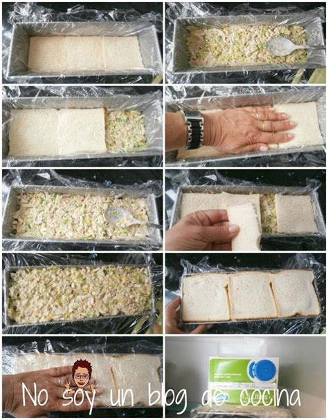 Proceso de montaje de un pastel de pan de molde por capas