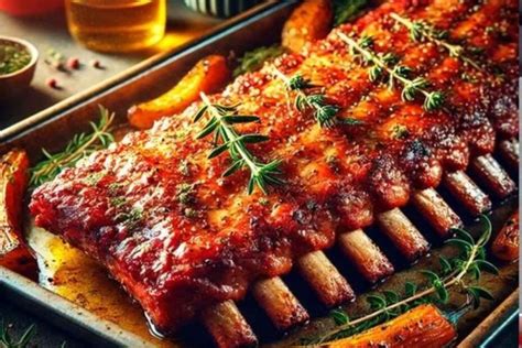 Costillas de cerdo en el horno