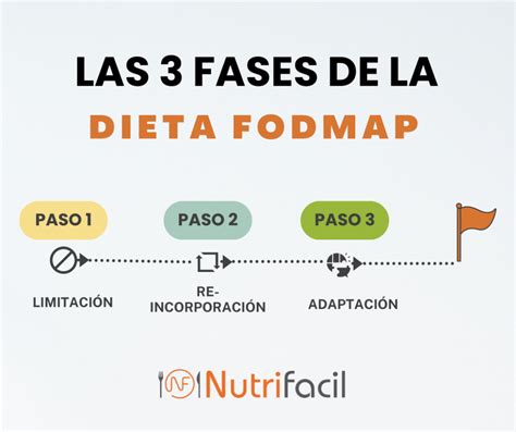 Infografía sobre las tres fases de la dieta FODMAP