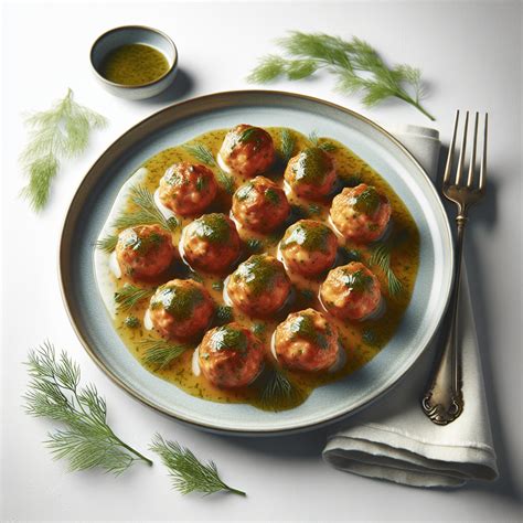 Albóndigas de salmón con salsa de eneldo