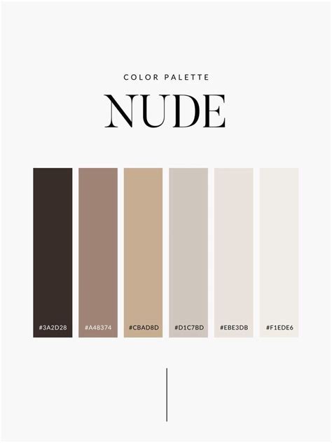 Paleta de colores nude con diferentes tonos de piel