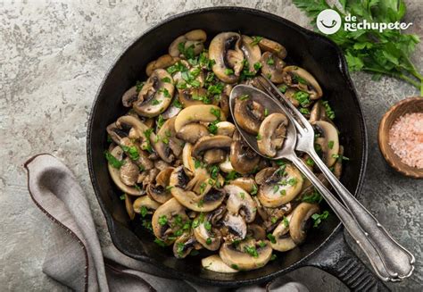 Ingredientes principales para la receta de champiñones