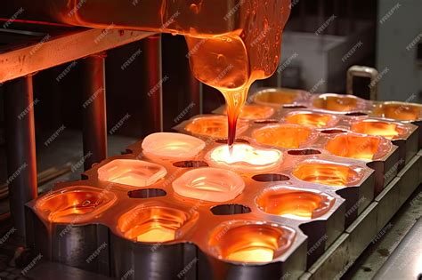Proceso de vertido de la crema en el molde caramelizado