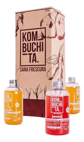 Botellas de kombucha de diferentes sabores