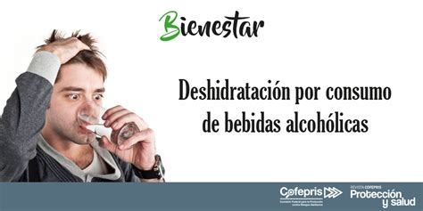 Representación de la deshidratación causada por el alcohol