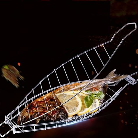 Parrilla tipo jaula para pescado