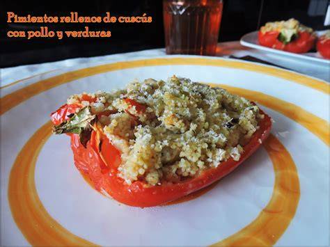 Pimientos bola rellenos de cuscús