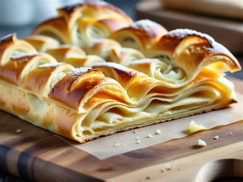 Hojaldre sin gluten horneado y dorado