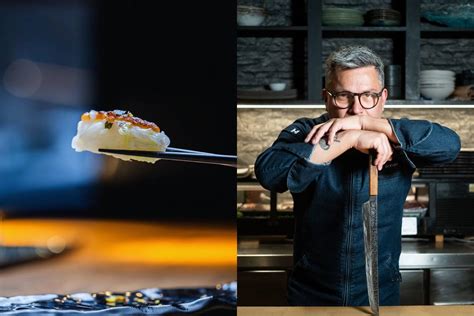 Chef Luis Arévalo preparando nigiris con precisión