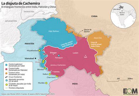 Mapa de la ruta propuesta por Andreas Faber-Kaiser para Jesús en Cachemira