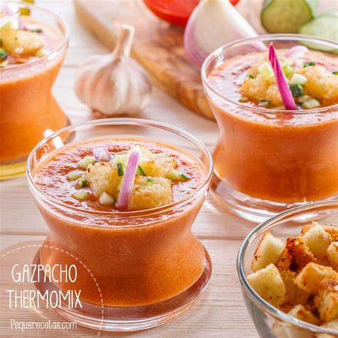 Pasos para preparar gazpacho en Thermomix