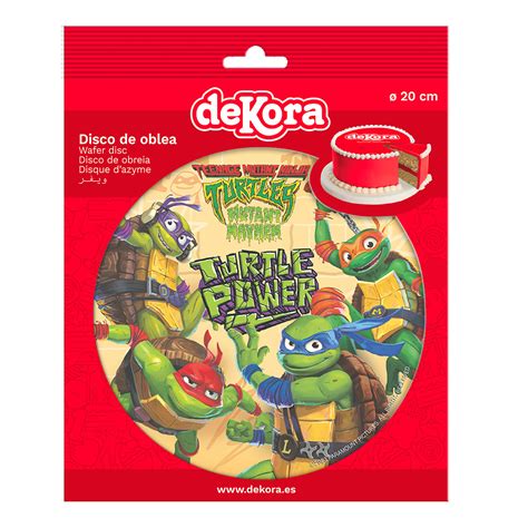 Oblea Tortugas Ninja sobre tarta decorada
