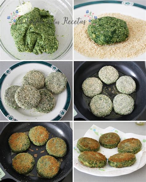Masa para hamburguesas de alubias y espinacas