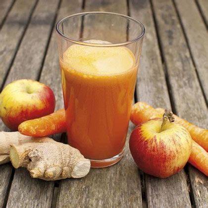 Jugo de zanahoria, manzana y jengibre