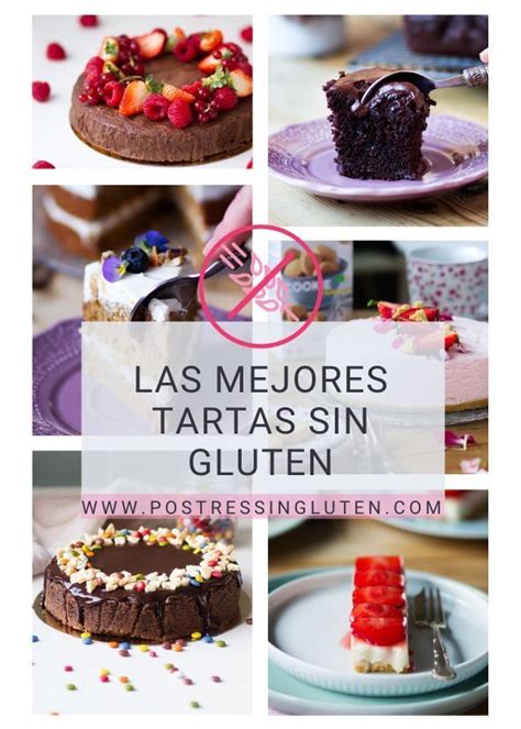 Selección de tartas y postres sin gluten