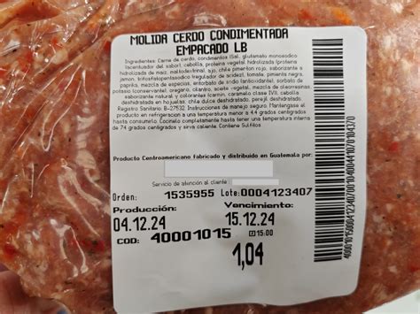 Etiquetado de productos cárnicos