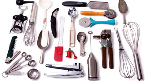 Utensilios de cocina de diferentes materiales