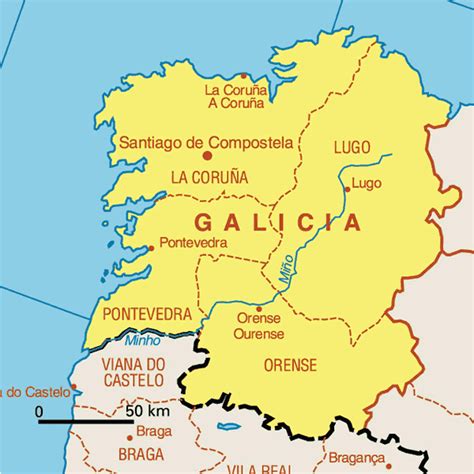 Mapa de Europa destacando Galicia y Bretaña con un símbolo celta.