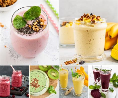 Ingredientes saludables para smoothies como cacao, plátano, frutos secos y especias