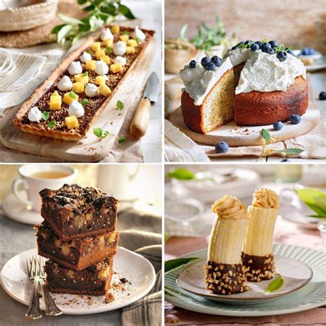 Variedad de postres y snacks saludables que combinan bien con smoothies