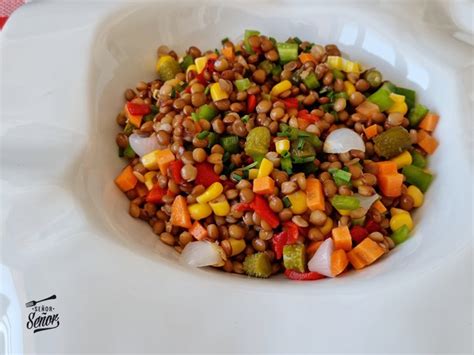 Ensalada de lentejas con naranja