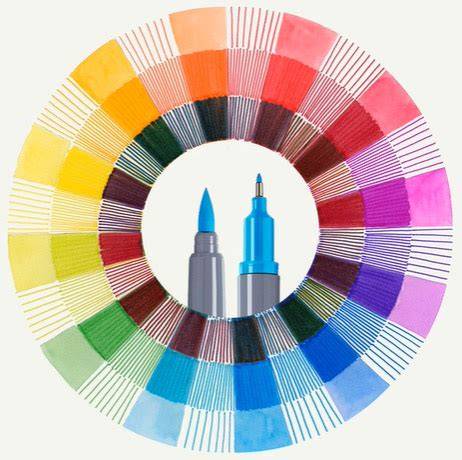 Ilustración de las dos puntas del Goldfaber Aqua Dual Marker