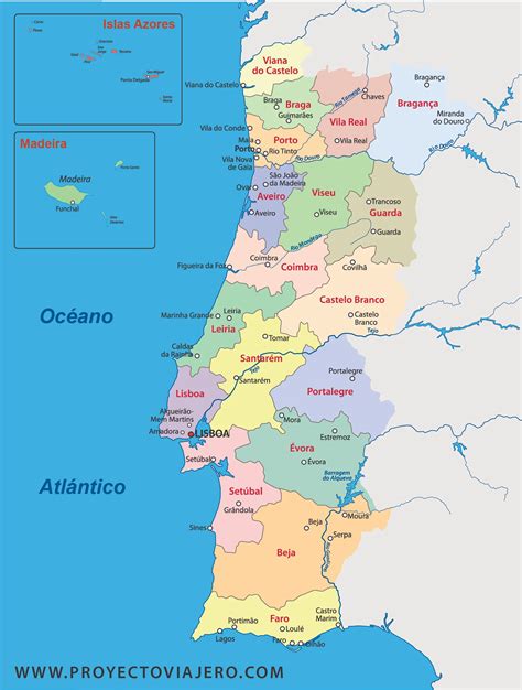 Mapa de Portugal destacando la región de origen del Bacalao a la Nata