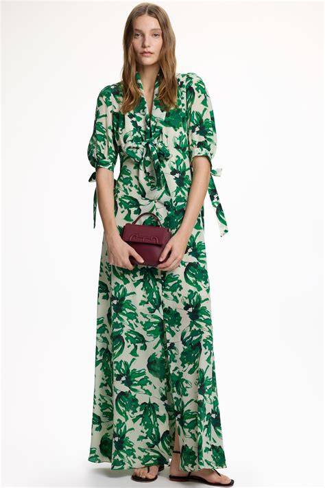 Vestido de Crepe de Chine