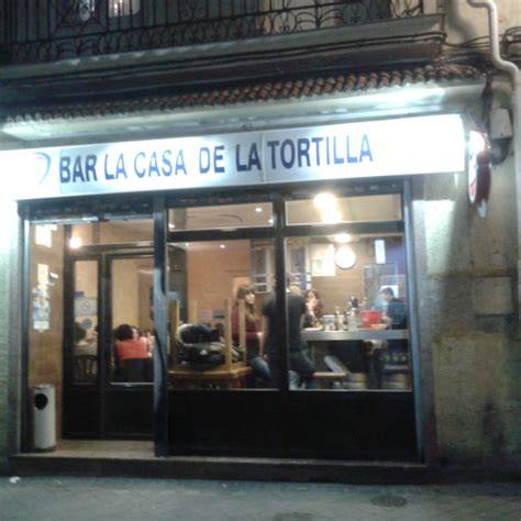 Esquema del menú de barra libre de La Casa de la Tortilla