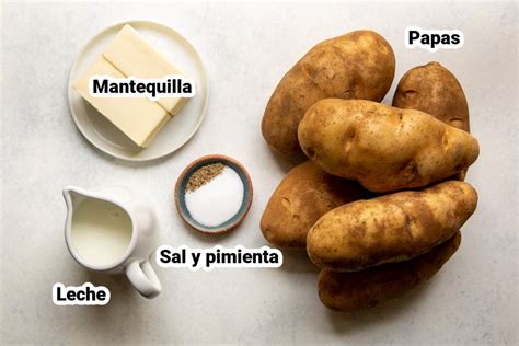 Ingredientes para puré de papa