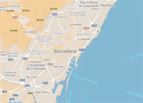 Mapa de Barcelona con la ubicación de Empanada Club