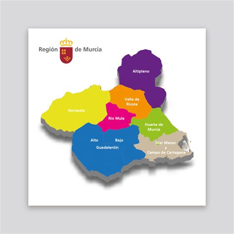 Mapa de España destacando la Región de Murcia como zona de producción de brócoli