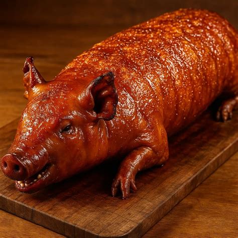 Cerdo asado crujiente con piel