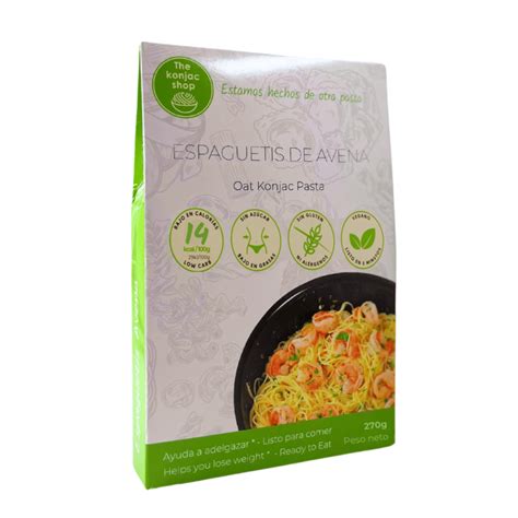 Envase de espaguetis de avena