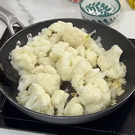 Coliflor escurrida en un paño