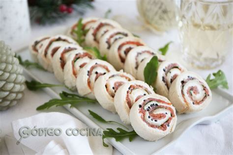 Rollitos de salmón ahumado con pan de molde